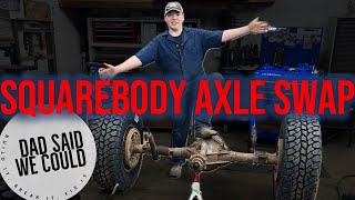 New Axles, 8 Lug Wheels, and Tires for the Old K10 Squarebody!