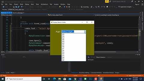 مليء اداة ComboBox بالبيانات ماي سكول | سي شارب مع قواعد البيانات | Mysql | c#