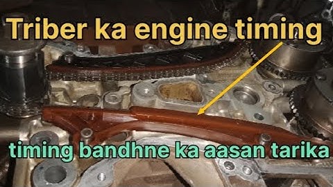 Renault Triber petrol engine timing Mark how to set timing Renault Triber