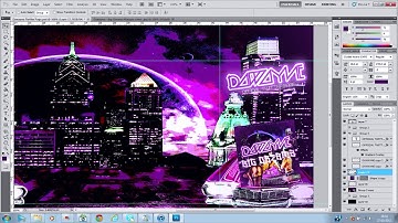 Making a twitter background in photoshop cs5 cs6 cs4 cs3 for Dawayne by @TimWavey