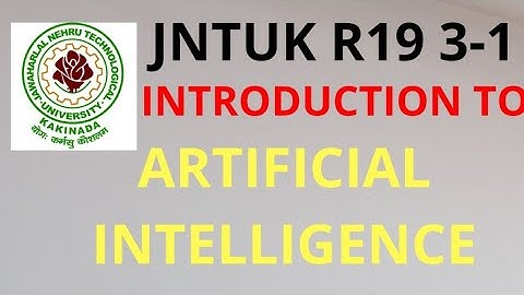 jntuk r19 artificial intelligence || jntuk r19 3-1 ai
