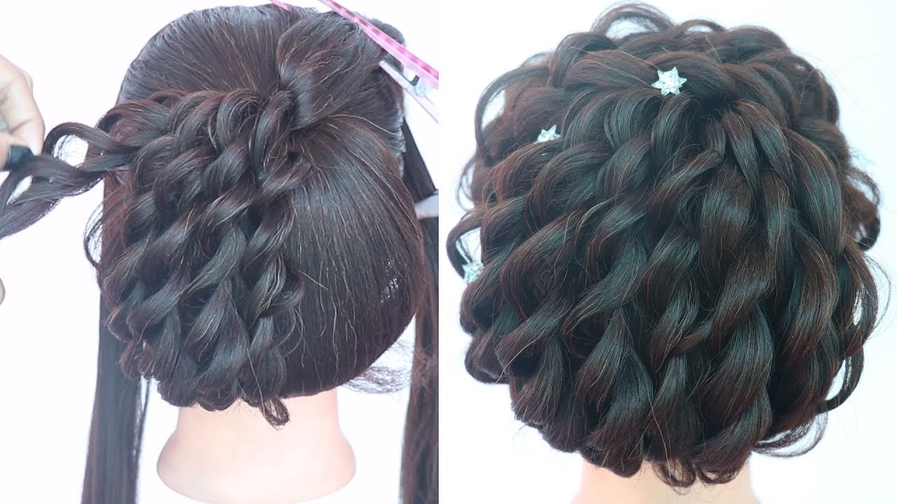 Latest Messy Bun Hairstyle Bridal Hairstyle Prom Hairstyle