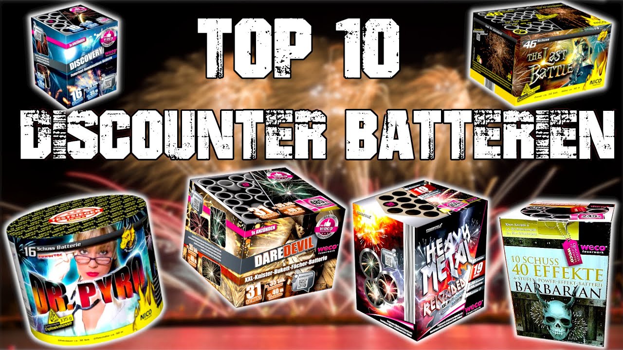 TOP 10 FEUERWERKSBATTERIEN DISCOUNTER 2022 🎆🔥 LIDL / NETTO / NORMA / ALDI  