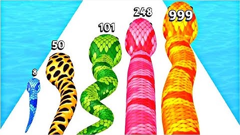SNAKE RUN RACE - New Update! Color Math Games (Level Up Snake,Run Game)