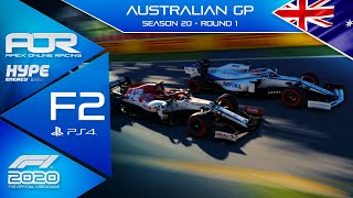 F1 2020 | AOR Hype Energy F2 League | PS4 | S20 | R1: Australian GP