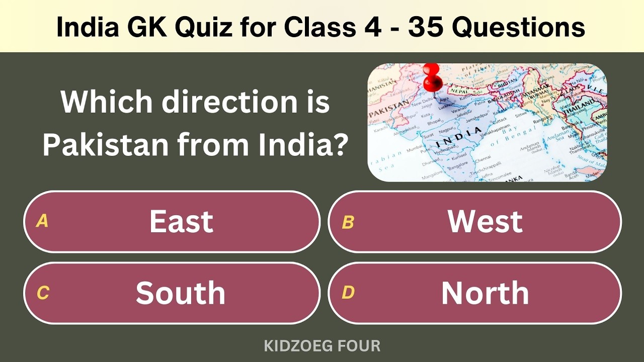India GK Quiz for Class 4 | 35 General Knowledge Questions to Strengthen Learning 🇮🇳 | Online Quiz