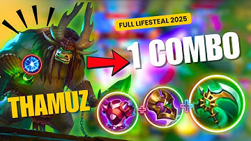 THAMUZ FULL LIFESTEAL BUILD ONLY | TOP GLOBAL THAMUZ BUILD 2025 | MOBILE LEGENDS