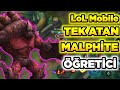 LoL Mobile CİDDEN TEK ATAN MALPHİTE ÖĞRETİCİ Yok Ediyor Wild Rift Malphite Gameplay