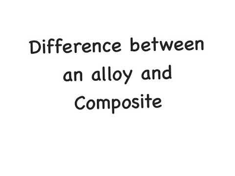 Difference between alloys and composites