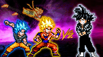 Goku SSJSS Yeam Shonen & Goku SSJ DBFZ VS Dripstinct Goku in Jump Force Mugen