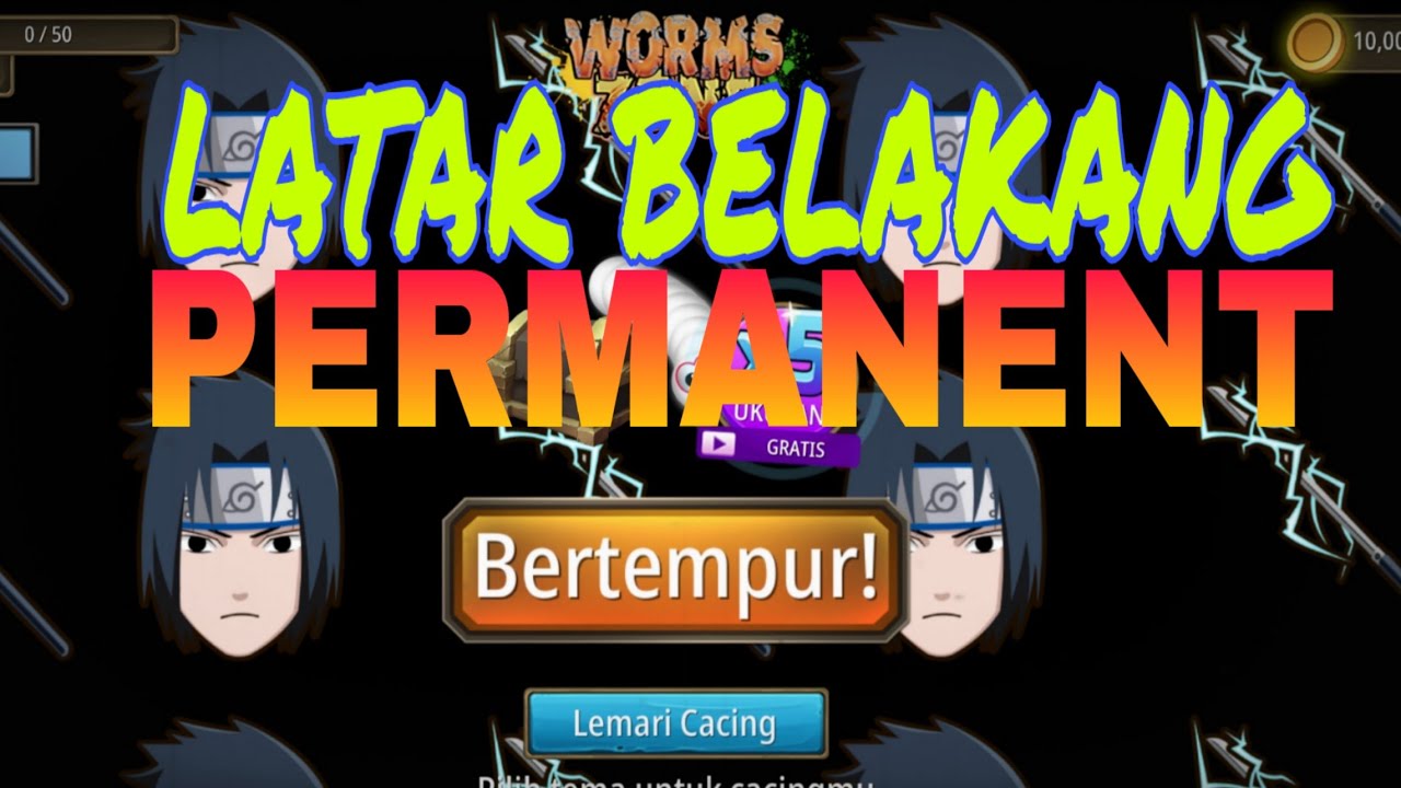 Permanent Cara Ganti Latar Belakang Game Cacing Worms Zone Youtube