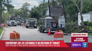Just under 300K CenterPoint Energy customers still without power after Houston-area storms