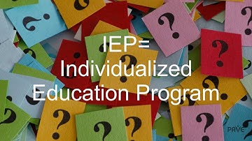 Overview of the Individualized Education Program (IEP)