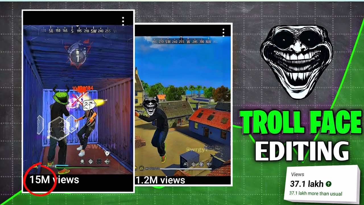 Free Fire Troll Face Edit Tutorial In Android | How To Edit Troll Face Videos 🔥