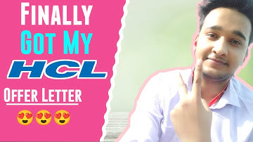 Finally Got My HCL Offer Letter 🥺😍 #hcl #offerletter