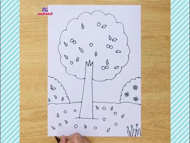 Cách Vẽ Cây Xanh Đơn Giản | Hướng Dẫn Cách Vẽ Cái Cây Đơn Giản | How To  Draw Tree Easy - Youtube