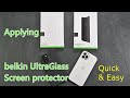 belkin UltraGlass Screen Protector iPhone 12 & 12 Pro Installation/Applying