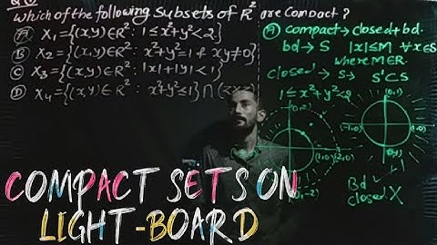 Compact Sets | Bounded & Closed sets| examples of compact sets|csir-net|gate|IIT-JAM |LIGHT-BOARD
