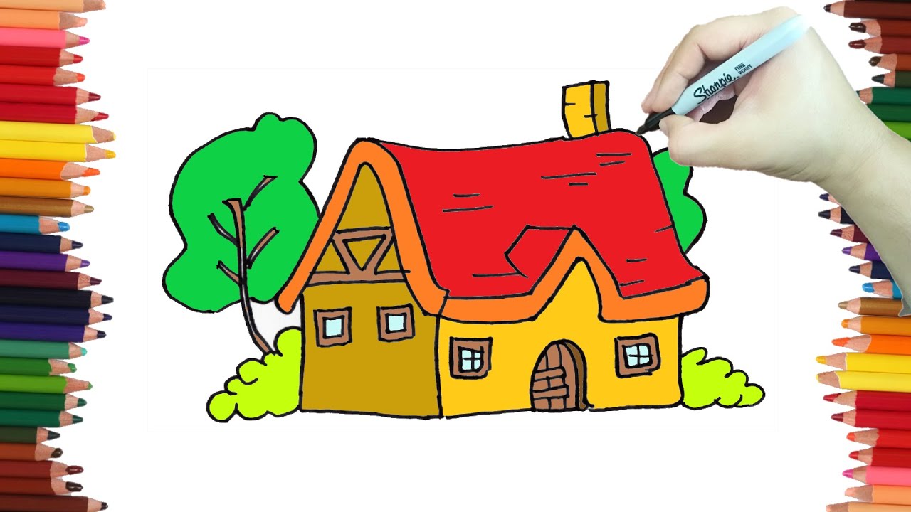 🏠 🏡 Como Dibujar Una Casa Paso A Paso Y Muy Facil Dibujos Para