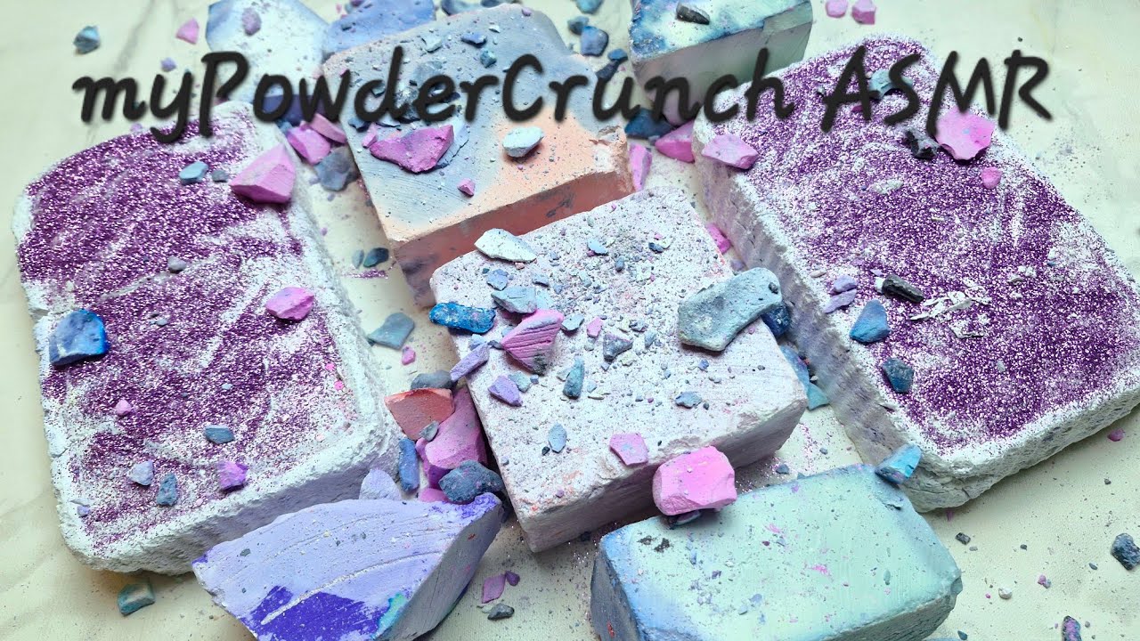 ASMR • Dyed Fresh Gym Chalk Blocks & Reforms • Plain Jane PJ • Crispy ...