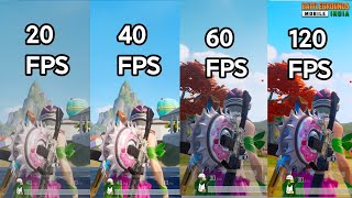 FPS Comparison 🙂🔥 | Testing 20FPS vs 120FPS on PUBG MOBILE! | BGMI