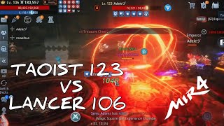 TAOIST level 123 vs LANCER level 106 | Mir4