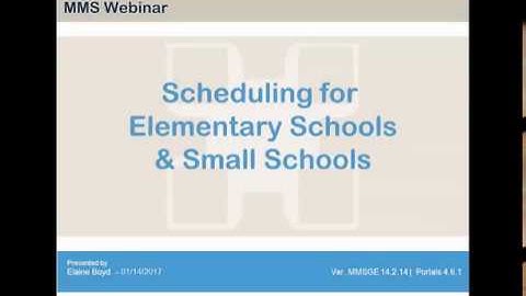 Webinar Scheduling for Elementary & Small Schools