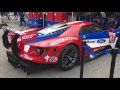 Ford GT start up and push back from pit. IMSA Mosport 2017