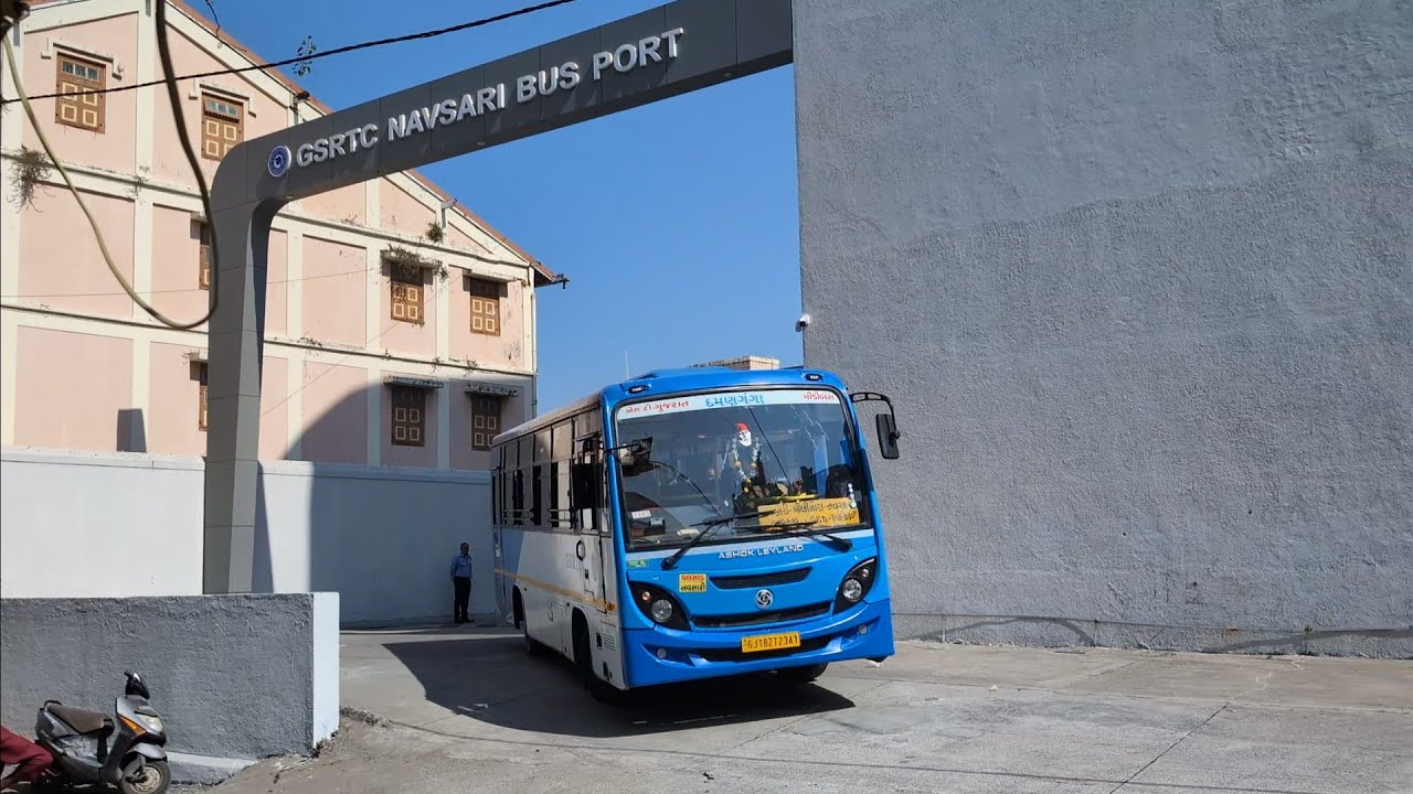 Back to Back GSRTC Bus Departing From Newly Inaugurated Navsari Bus Port.