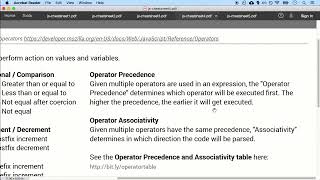 Lesson 37: Operator Precedence in JavaScript Profile