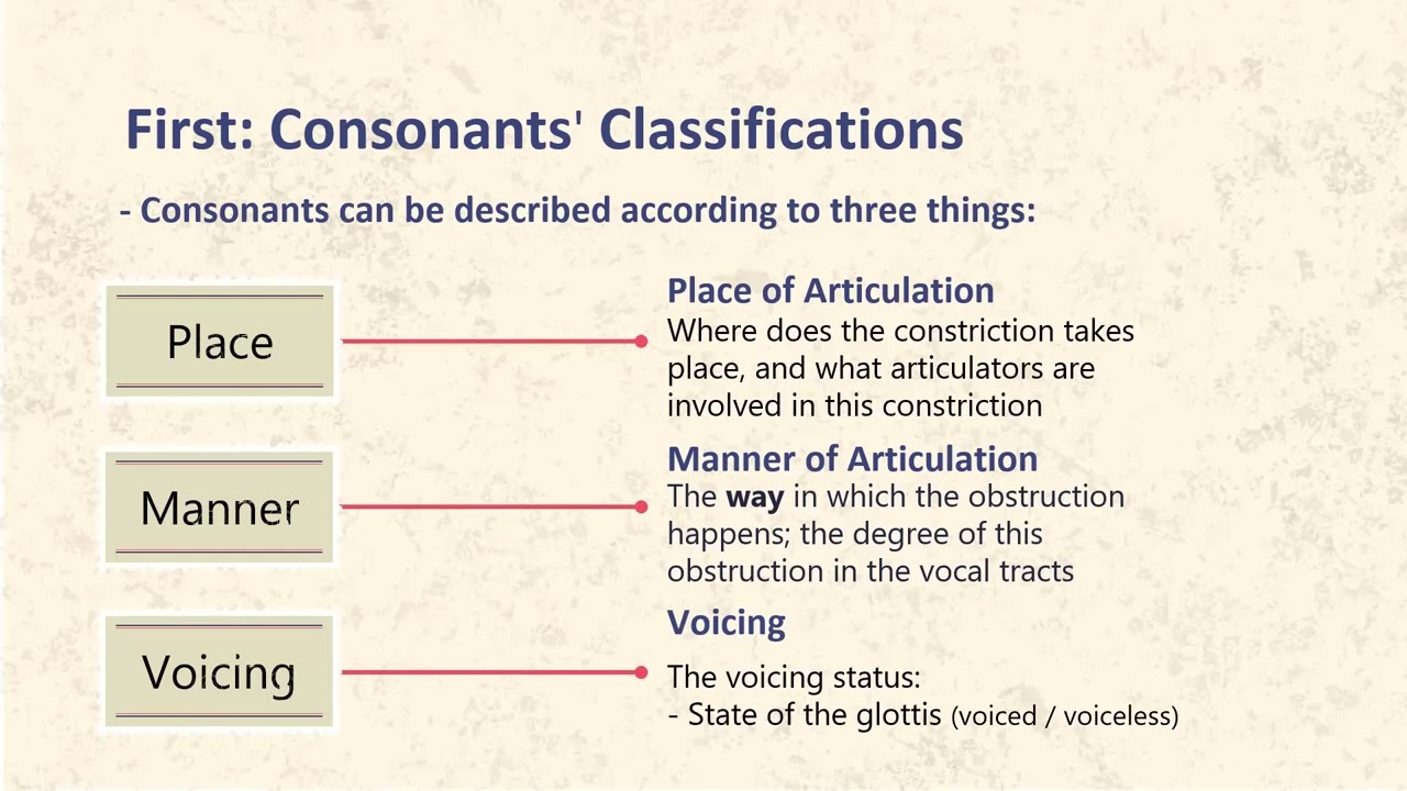 6.  Sounds + Place & Manner of Articulation