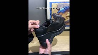 Custom Color Women’s Retro Handmade Leather Lace-Up Wedge Shoes Casual Platform Walking Shoes #style