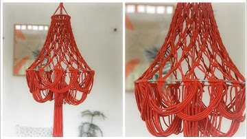 DIY MACRAME LAMP SHADE #5, EASY MACRAME FOR BEGINNERS