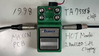 (Tube-like low end tone! w/HOT Mode) Ibanez TS9DX Turbo Tube Screamer overdrive with SG (no talking) screenshot 1
