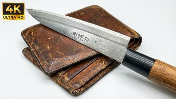 Easy Way To Sharpen A Knife To Razor Sharp Using A old Wallet! World