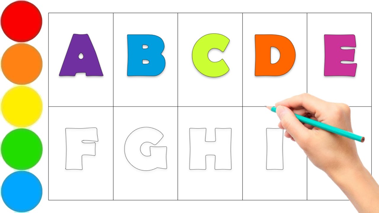 Обучение письму алфавита ABCD для дошкольников | Алфавит для детей | ABCDEFGHIJ | Детские занятия