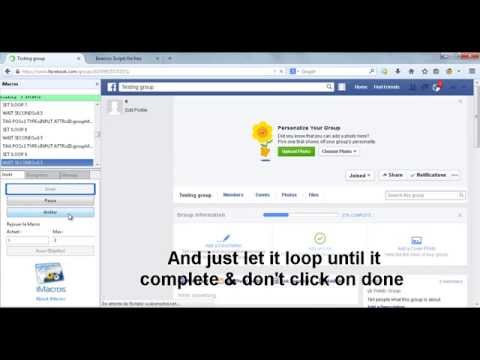 invite to facebook group by email (imacros script) - YouTube