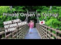 Traditional japanese ryokan with private onsen room tour food and outdoor onsen  travel vlog