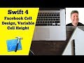 Swift 4: Request. Facebook Cell Design, Variable Cell Size, TagList View
