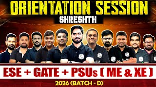 Orientation Session | Shreshth 2026 | Mechanical Engineering | ESE | GATE | PSU