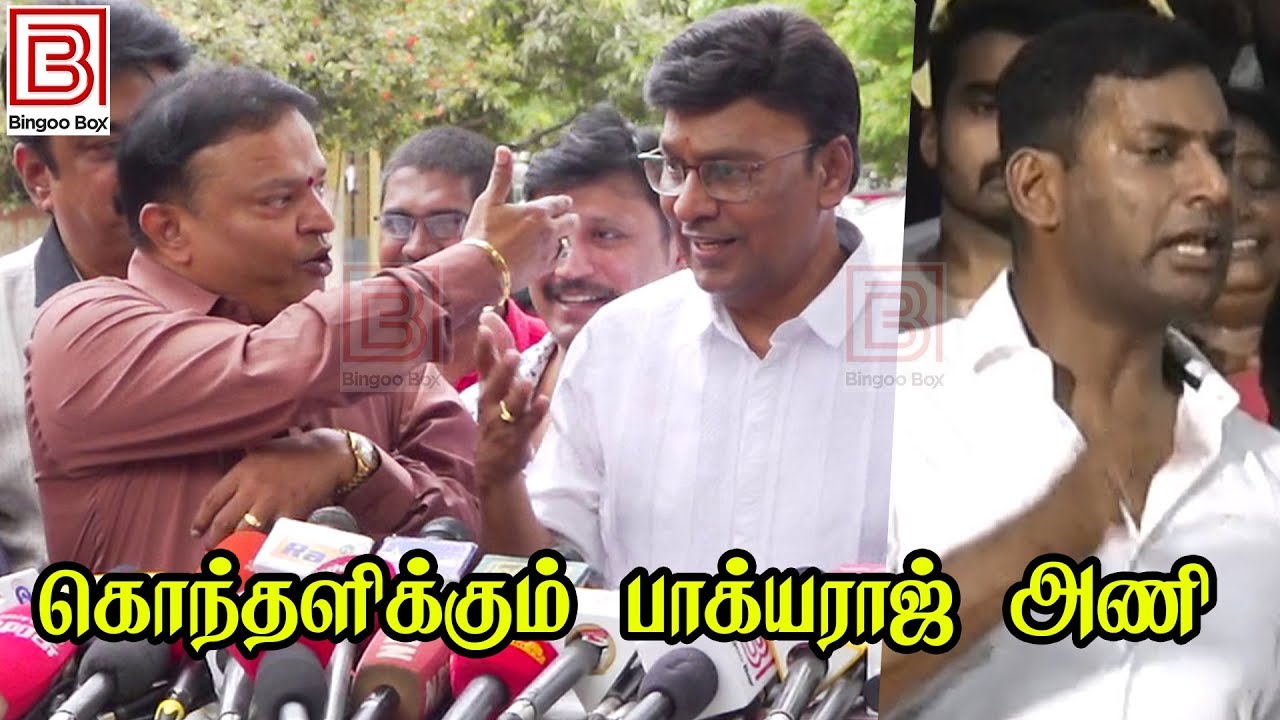 Vijayakanthஐ சந்தித்த பின் Vishalக்கு எதிராக பாக்யராஜ் அணி ஆவேசம் Nadigar Sangam Election 2019
