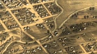 Marshall Michigan 1868 Panoramic Bird's Eye View Map 6758