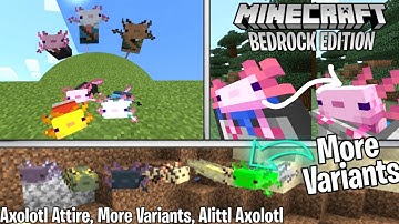 ✔️ Customize your AXOLOTLS in MCPE/Bedrock 1.17 | Mod Review
