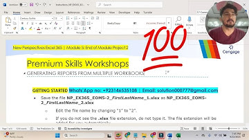 New Perspectives Excel 365 | Module 5: End of Module Project 2  #PremiumSkillsWorkshops