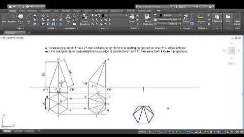 PROJECTION OF SOLIDS Hexagonal Pyramid