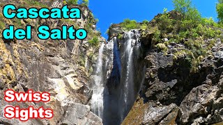 Maggiatal Cascata del Salto Waterfall, Tessin Switzerland 4K