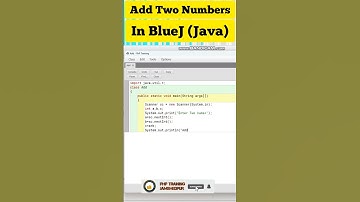 Program Add Two Numbers in BlueJ(Java) ll #bluej l #java l #shorts l #programming l #coding l #short