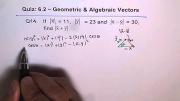 Solution Find Sum from Give Difference Vectors Q14 - EDEXCEL - GCSE