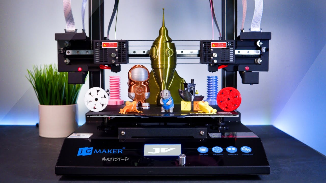 JG Maker ArtistD Dual Extruder 3D Printer Unbox and Setup YouTube