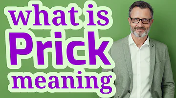 What does it mean to call somebody a prick?